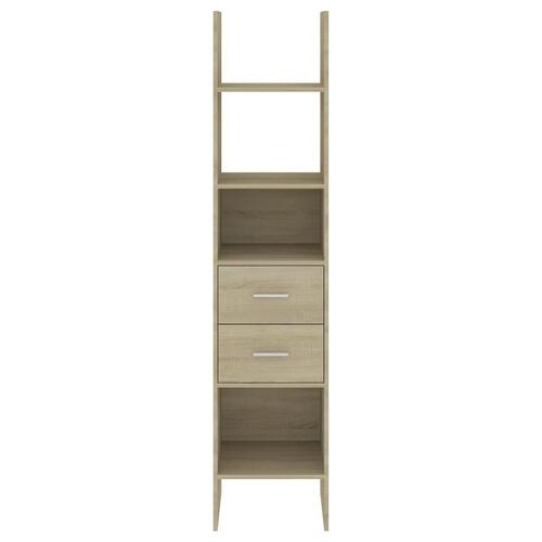 Bogreol 40x35x180 cm konstrueret træ sonoma-eg