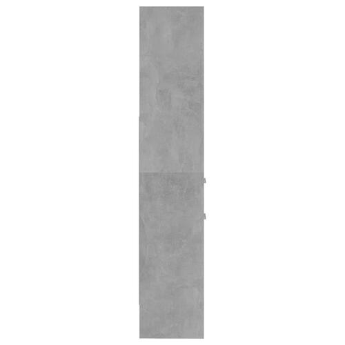 Bogreol 40x35x180 cm konstrueret træ betongrå