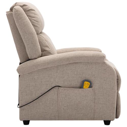 Massagestol stof cremefarvet