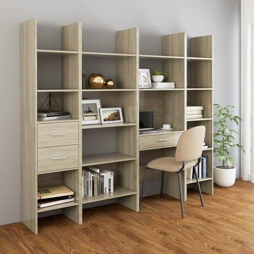 Bogreol 60x35x180 cm konstrueret træ sonoma-eg