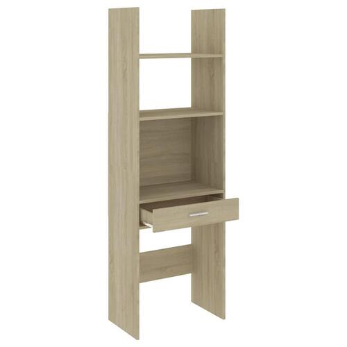 Bogreol 60x35x180 cm konstrueret træ sonoma-eg
