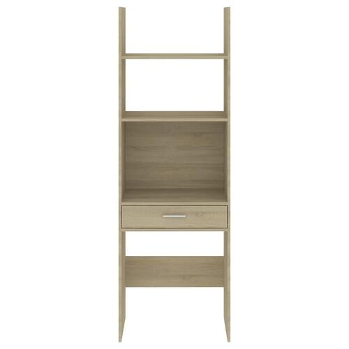 Bogreol 60x35x180 cm konstrueret træ sonoma-eg