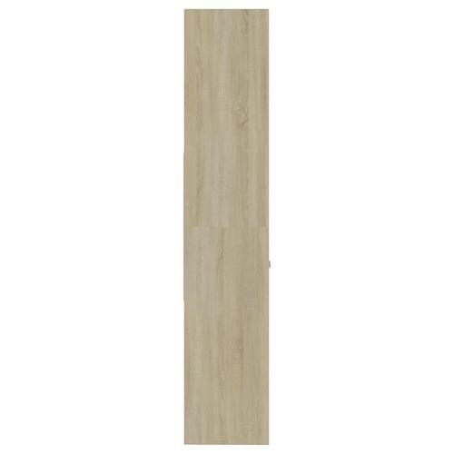 Bogreol 60x35x180 cm konstrueret træ sonoma-eg