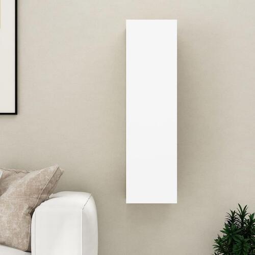 Tv-bord 30,5x30x110 cm konstrueret træ hvid