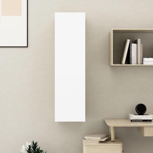 Tv-bord 30,5x30x110 cm konstrueret træ hvid