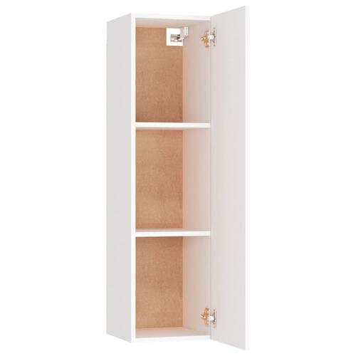 Tv-bord 30,5x30x110 cm konstrueret træ hvid