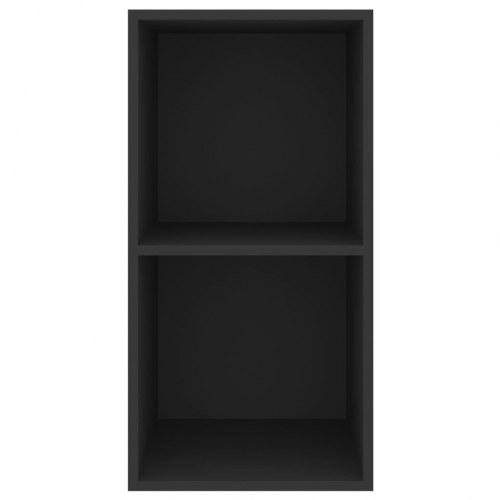 Væghængt tv-bord 37x37x72 cm konstrueret træ sort