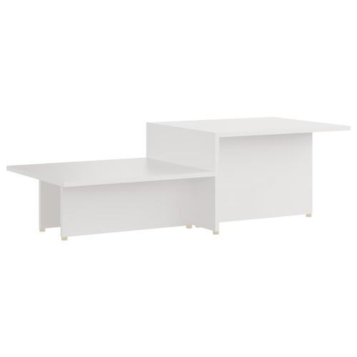 Sofabord 111,5x50x33 cm spånplade hvid