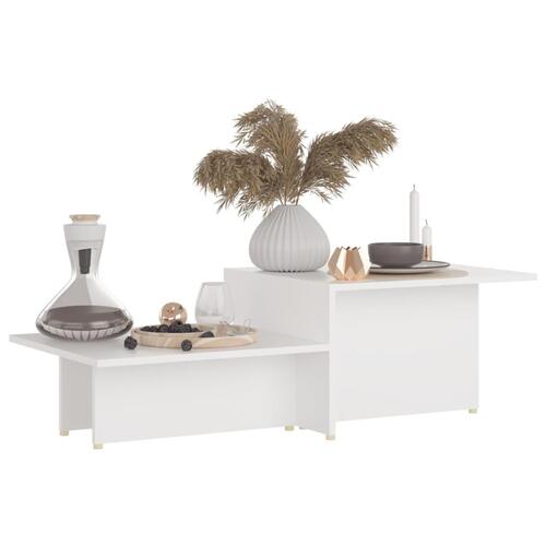 Sofabord 111,5x50x33 cm spånplade hvid