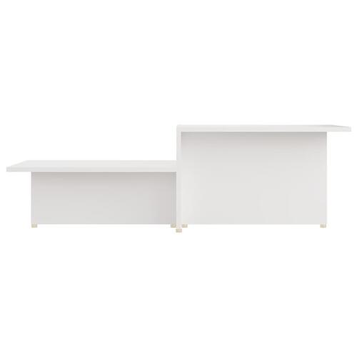 Sofabord 111,5x50x33 cm spånplade hvid