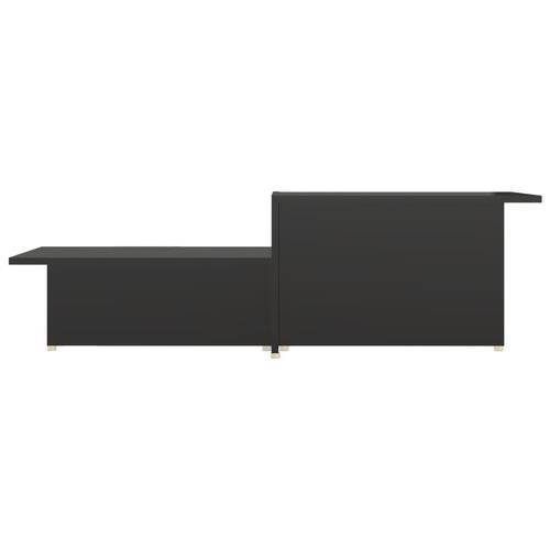 Sofabord 111,5x50x33 cm spånplade sort højglans
