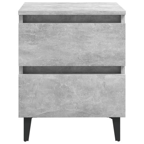 Sengeskab 40x35x50 cm konstrueret træ betongrå