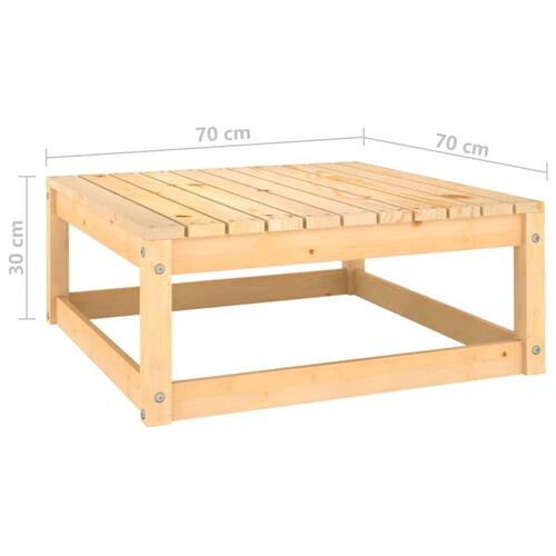 Haveskammel 70x70x30 cm massivt fyrretræ