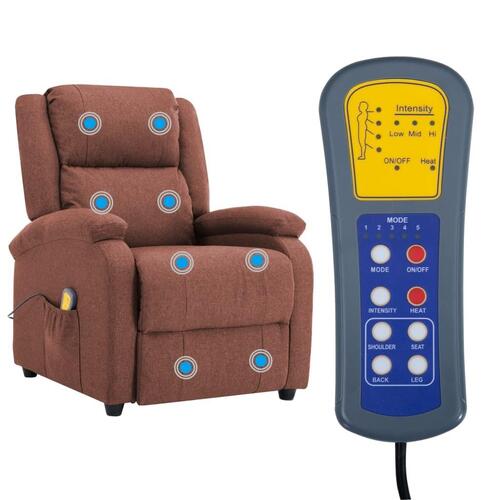 Massagestol stof brun