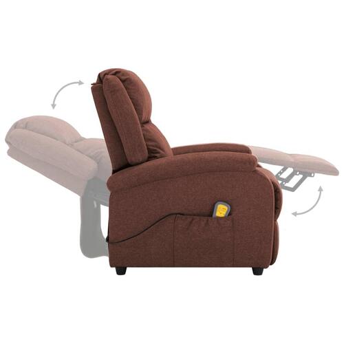 Massagestol stof brun