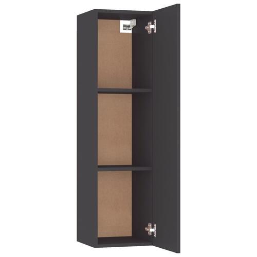 Tv-borde 2 stk. 30,5x30x110 cm konstrueret træ grå