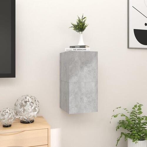 Væghængte tv-skabe 2 stk. 30,5x30x30 cm betongrå