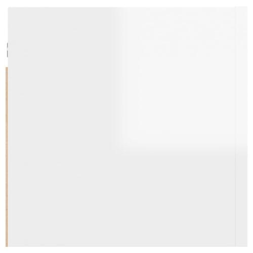 Væghængt tv-skab 30,5x30x30 cm hvid højglans