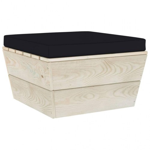 Pallehynde 60 × 60 × 6 cm i oxfordstof - sort