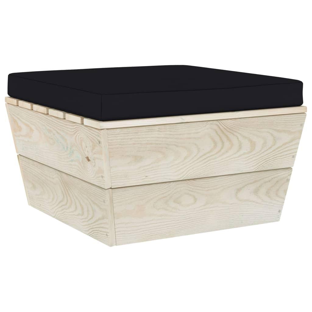 Pallehynde 60x60x6 cm oxfordstof sort billede