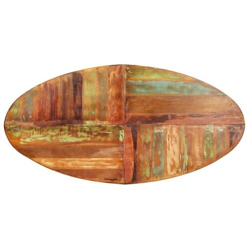 Spisebord 200x100x75 cm ovalt massivt genbrugstræ