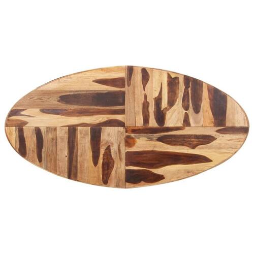 Spisebord 200x100x75 cm ovalt akacietræ med sheeshamfinish