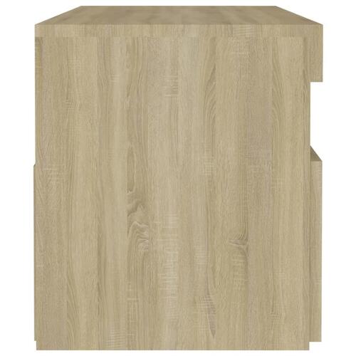 Tv-bord med LED-lys 60x35x40 cm sonoma-eg