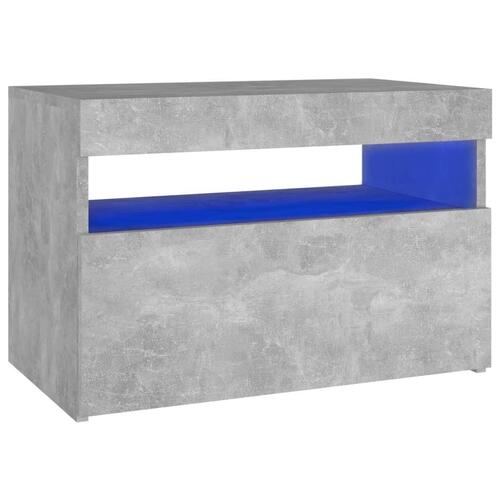 Tv-borde med LED-lys 2 stk. 60x35x40 cm betongrå