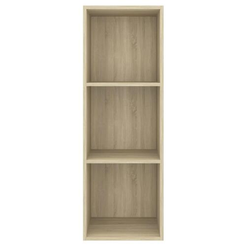 Væghængt tv-skab 37x37x107 cm konstrueret træ sonoma-eg