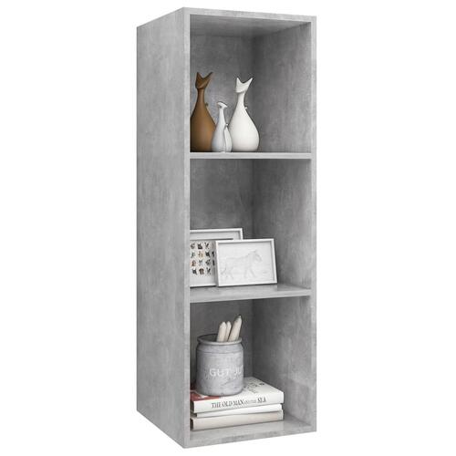 Væghængt tv-skab 37x37x107 cm konstrueret træ betongrå