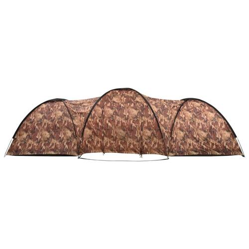 Iglotelt 650x240x190 cm 8 personer camouflagefarvet