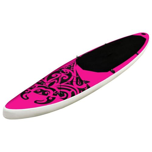 Oppusteligt paddleboardsæt 320x76x15 cm lyserød