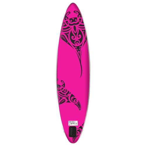 Oppusteligt paddleboardsæt 320x76x15 cm lyserød
