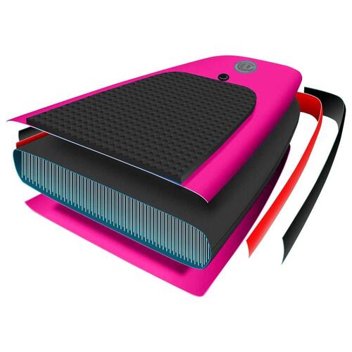 Oppusteligt paddleboardsæt 320x76x15 cm lyserød