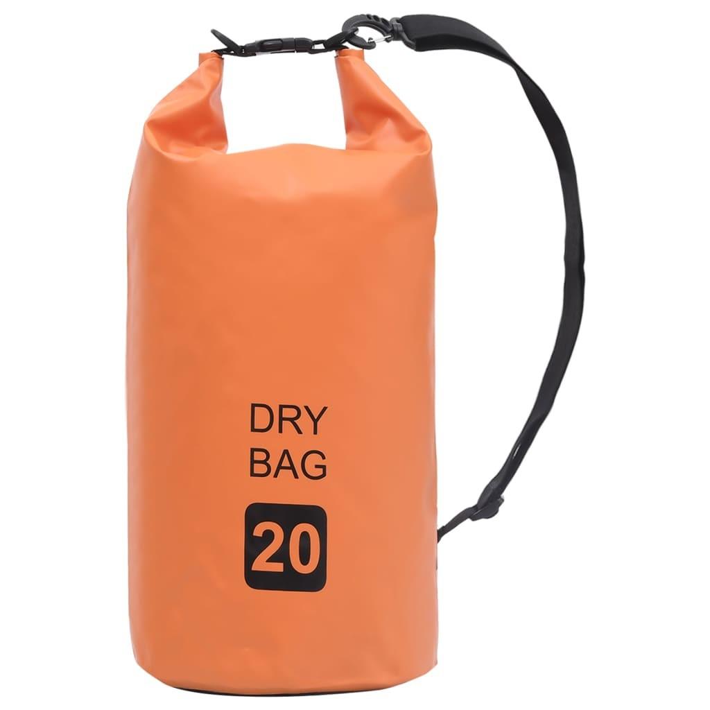 Vandtæt tørpose 20 l PVC orange