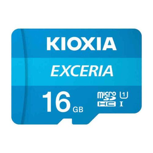 Mikro-SD-hukommelseskort med adapter Kioxia Exceria UHS-I Klasse 10 Blå 16 GB