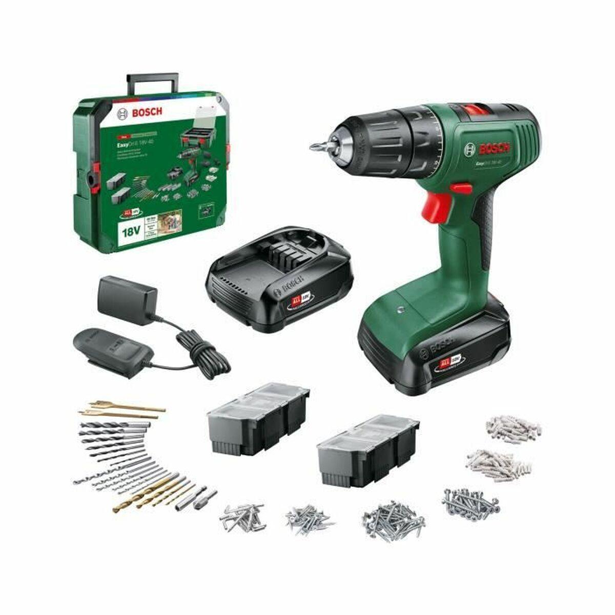 Bosch EasyDrill 18V-40 + SystemBox (2 x batteri og oplader medfølger)