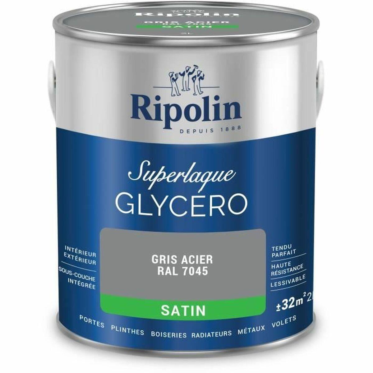 Ripolin grunderingsmaling - Superlaque Glycero, satin, RAL 7045