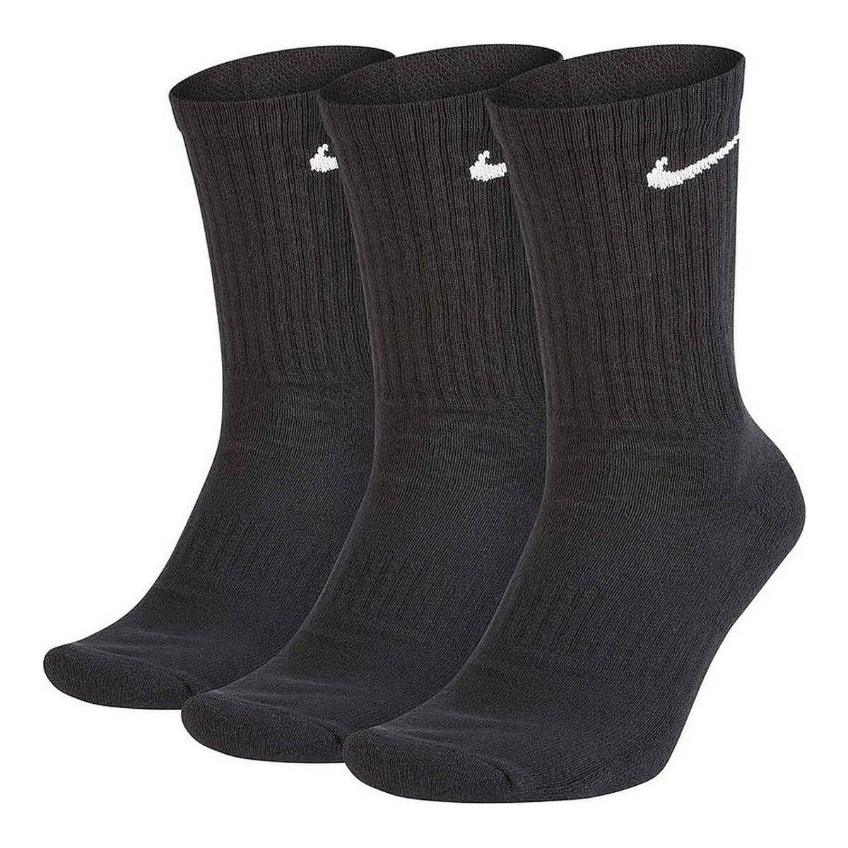 Sportsstrømper Nike EVERYDAY CUSHIONED SX7664 Sort Nylon (3 stk) S