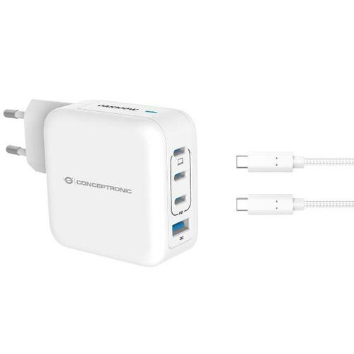 Vægoplader Conceptronic 120550803101 Hvid 100 W
