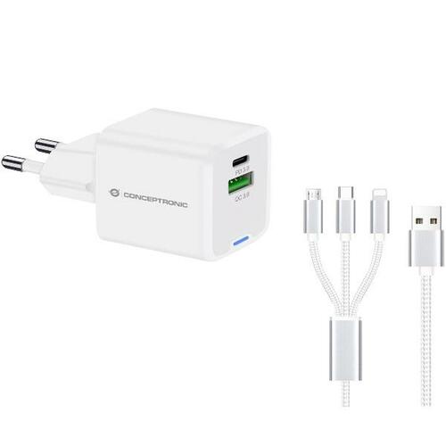 Vægoplader Conceptronic 120550403101 Hvid Sort 33 W