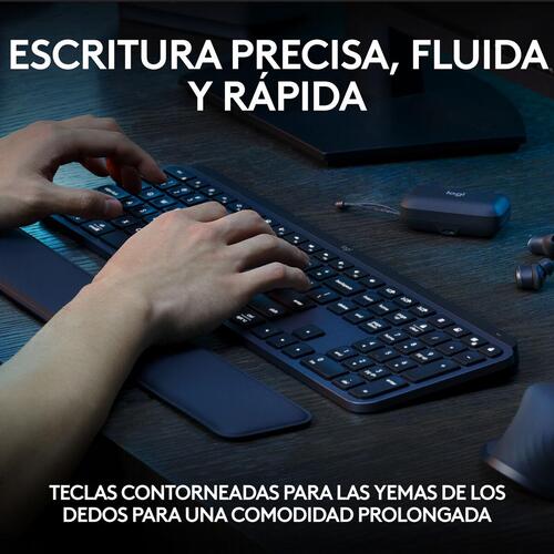 Trådløst tastatur Logitech Spansk qwerty Grafit Stål