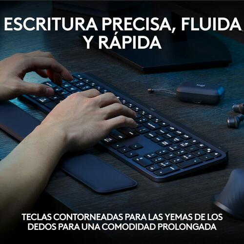 Trådløst tastatur Logitech Spansk qwerty Grafit Stål