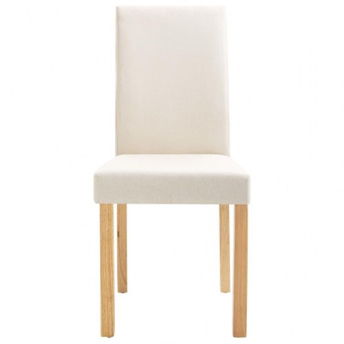 Spisebordsstole 4 stk. stof cremefarvet
