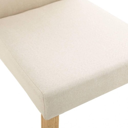 Spisebordsstole 4 stk. stof cremefarvet