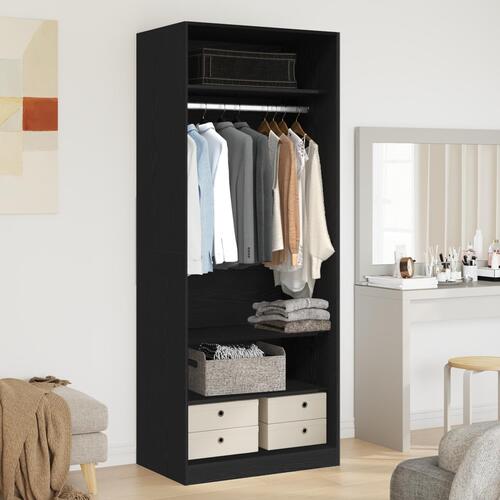 Garderobe Sort Eg Sæt af 2 Sort eg Konstrueret træ