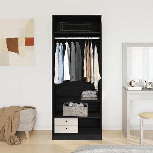 Garderobe Sort Eg Sæt af 2 Sort eg Konstrueret træ
