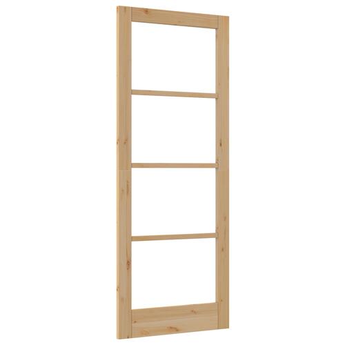 Indvendig Dør med Glas "ORKDAL" 83x211x4 cm Massivt Fyrretræ