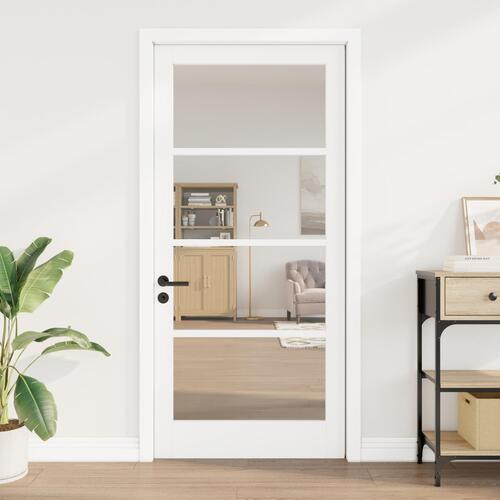 Inderdør med glas "ORKDAL" Hvid 93x202x4 cm