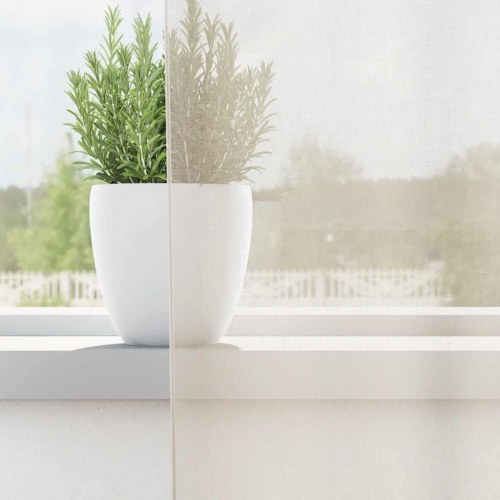 Voile-gardiner med stanglommer 2 stk. cremefarvet